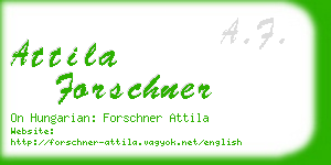 attila forschner business card